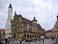 Praza do mercado en Rothenburg ob der Tauber