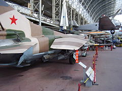 MiG-23 op uitstalling by die Koninklike Militêre Museum in Brussel.