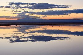 Posta de sol sobre el Salar d'Atacama