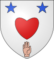 Blason de la famille Lamyn, famille maternelle de sainte Marguerite-Marie.