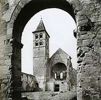 Glockenturm und Westwerk von innen gesehen (Fotografie: Albrecht Meydenbauer, um 1900)