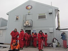 Tourists visit Vernadsky Station.