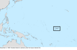 Map of the change to the United States in the Pacific Ocean on December 3, 1859