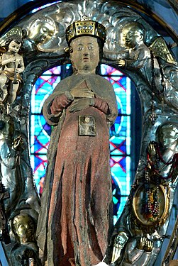 "Cutaway" unborn Jesus, from a Swiss altarpiece of 1505