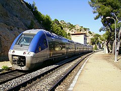 A SNCF Class B 81500 at La Redonne on the Marseille–Ventimiglia railway.