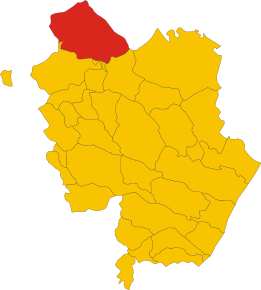 Poziția comunei în cadrul provinciei