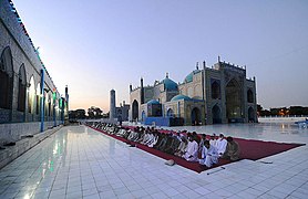 Muslim men praying during Ramadan, 2012.