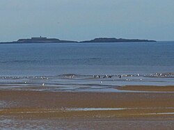 Îles Saint-Marcouf from the beach at Ravenoville