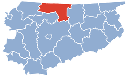 Piirikunnan sijainti Warmia-Masurian voivodikunnan kartalla