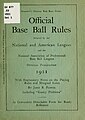 Image 15Cover of Official Base Ball Rules, 1921 edition, used by the American League and National League (from Baseball rules)