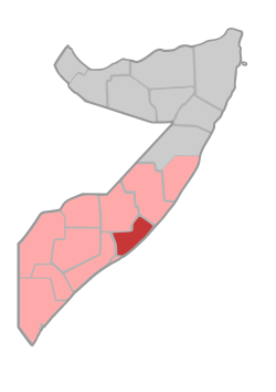 Location in Southern Somalia.