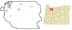 Location in Oregon