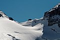 Abbot Pass and hut seen from Alberta side