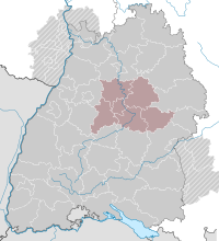 Mapa de la regió de Stuttgart