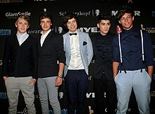 One Direction di Logies Award pada tahun 2012