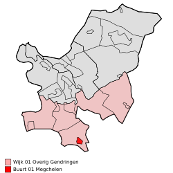 Lage von Megchelen in der Gemeinde Oude IJsselstreek