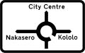 Map-type advance direction sign - roundabout – Other roads.