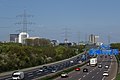 Ausfädelung von der A 66 kurz vor der Anschlussstelle Eschborn