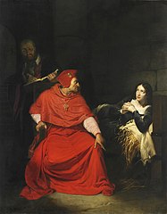 Paul Delaroche, Jeanne d’Arc est interrogée par le cardinal de Winchester dans sa prison, 1824.