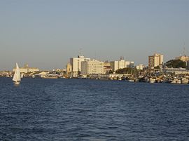 Vista da região portuária da cidade