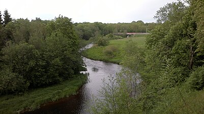 La rivière Pirita vue du pont d'Iru.