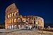 The Colosseum at dusk: exterior view of the best-preserved section