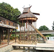 Rumah adat Baluk di Anjungan Kalimantan Barat