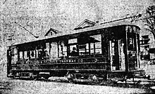 A streetcar on a city street