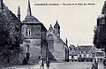 L'église Saint-Sauveur et la chapelle Saint-Colomban vues de la place des Tilleuls (carte postale Émile Gervais, vers 1910).