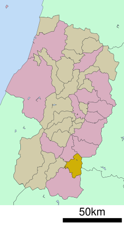 Location of Takahata in Yamagata Prefecture