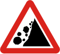 Falling rocks on right