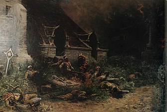 Les Vivants défendent leurs morts (vers 1900), musée d'Art et d'Histoire de Cholet.