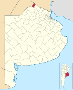 location o San Nicolás Partido in Buenos Aires Province