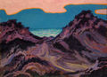 Wenzel Hablik Sylt Sonnenuntergang Dünen, 1912