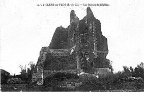 Ruines de l'église à l'issue de la guerre14-18.