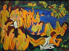 Ernst Ludwig Kirchner, Kupači kod Moritzburga, 1909./1926.