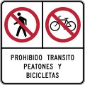 R5-10a No pedestrians, bicycles