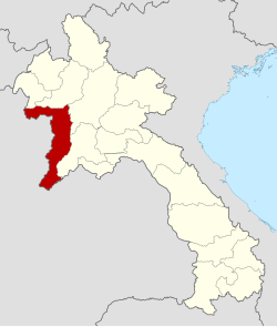 Map showing location of Sainyabuli Province in Laos