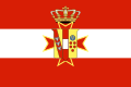 Bandeira do Estado com as "pequenas armas" (1840-1848, 1849-1860)