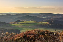 Typisch landschap in Vulkaneifel