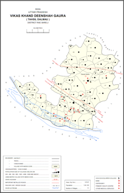 Map showing Murethi (#026) in Deenshah Gaura CD block