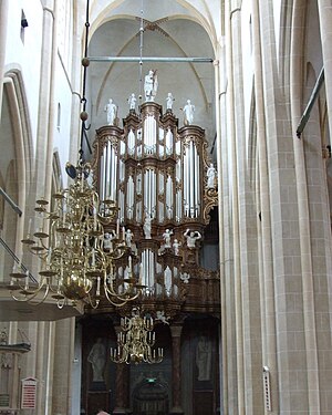 A picture of the organ at Bovenkerk, Kampen. One of the organs that have been recorded for Hauptwerk