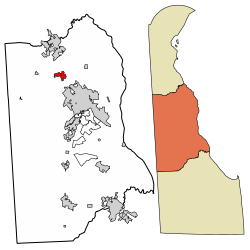 Location of Cheswold in Kent County, Delaware