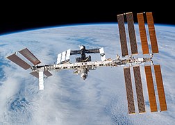 International Space Station on November 5, 2007 after relocation of the P6 truss assembly (far right) by STS-120