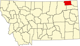 Localisation de Comté de Daniels(Daniels County)