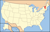 Location of Vermont in the United States