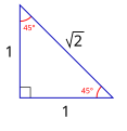 45-45-90 háromszög