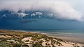 La plage avant l'orage.