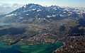 Lucerne with mount Pilatus in the background.