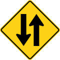 W6-3 Two-way traffic